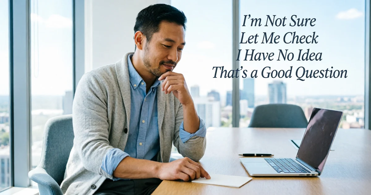 other ways to say i don't know
